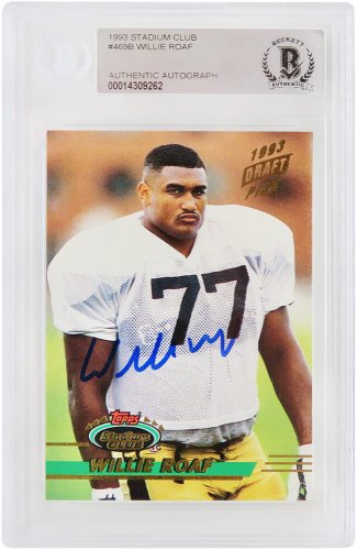 Framed Autographed/Signed Willie Roaf 33x42 New Orleans White