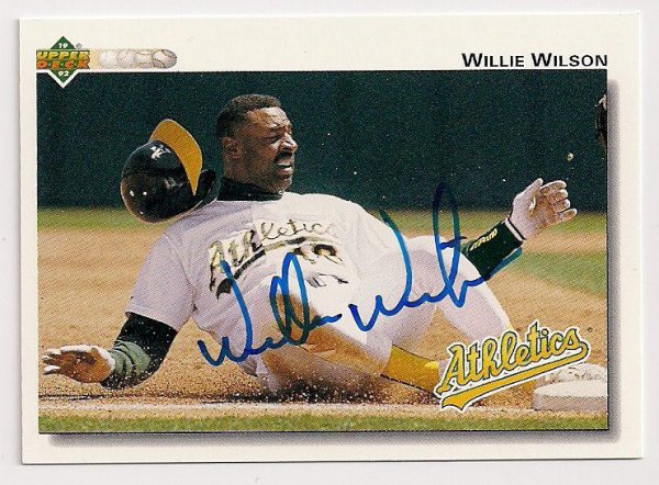 Willie Wilson Autographed Signed 1990 UDA Card - Autographs