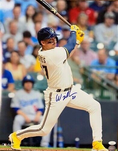WILLY ADAMES SIGNED BREWERS 16X20 PHOTO #11 - JSA