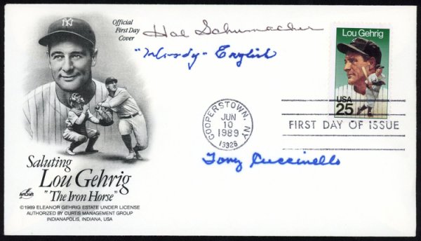 Woody English Autographed Signed , Hal Schumacher & Tony Cuccinello First Day Cover #153994