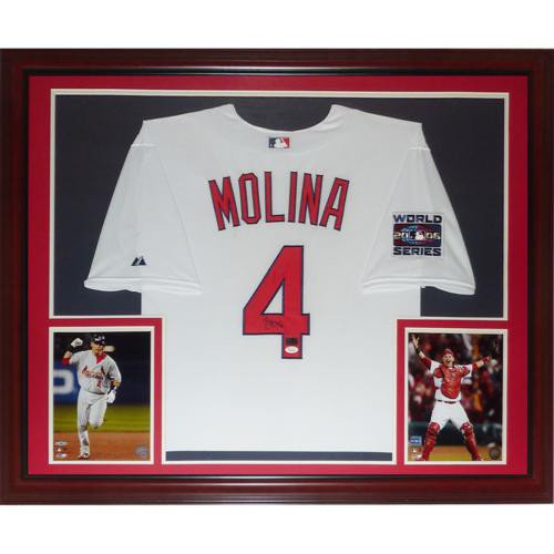 Yadier Molina St. Louis Cardinals Signed Autographed White #4