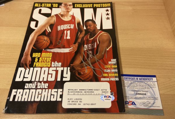 yao ming autographed jersey