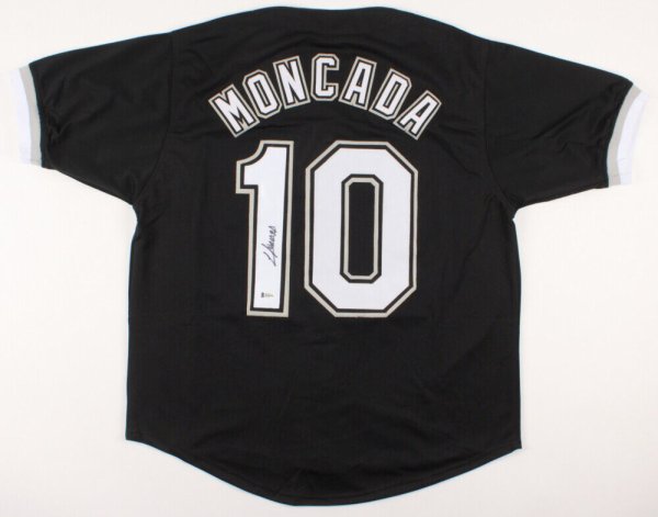 Yoan Moncada Signed Chicago White Sox Jersey (Beckett COA) Sox Infielder  2B/3B