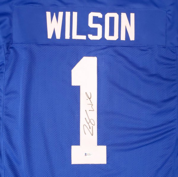 Zach Wilson Signed Custom 35X43 Framed BYU Cougars Jersey Display JSA