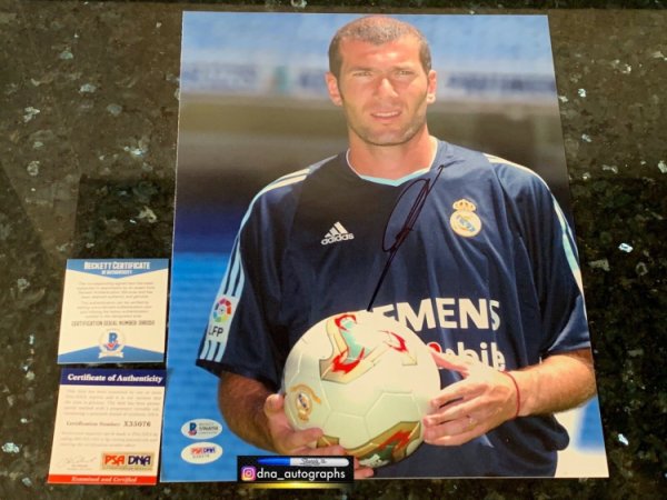 zidane signed jersey