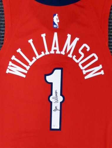 ZION WILLIAMSON Autographed New Orleans Pelicans Authentic Red Jersey  FANATICS - Game Day Legends