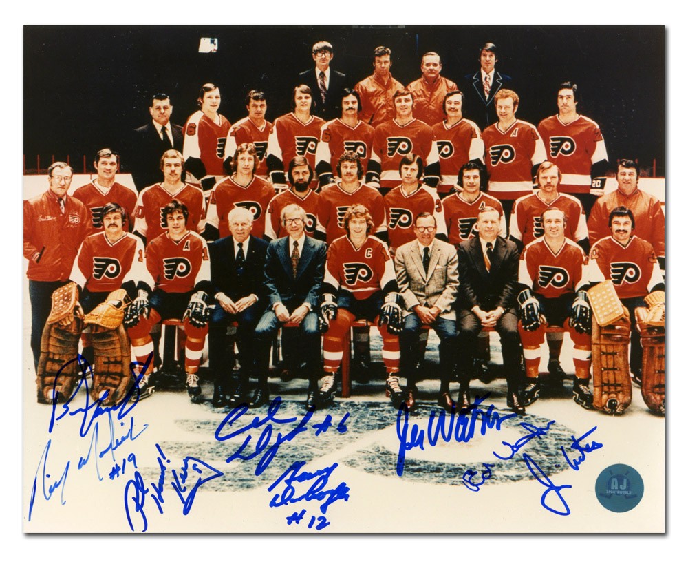 197374 Philadelphia Flyers Stanley Cup Team 8 Player Autographed
