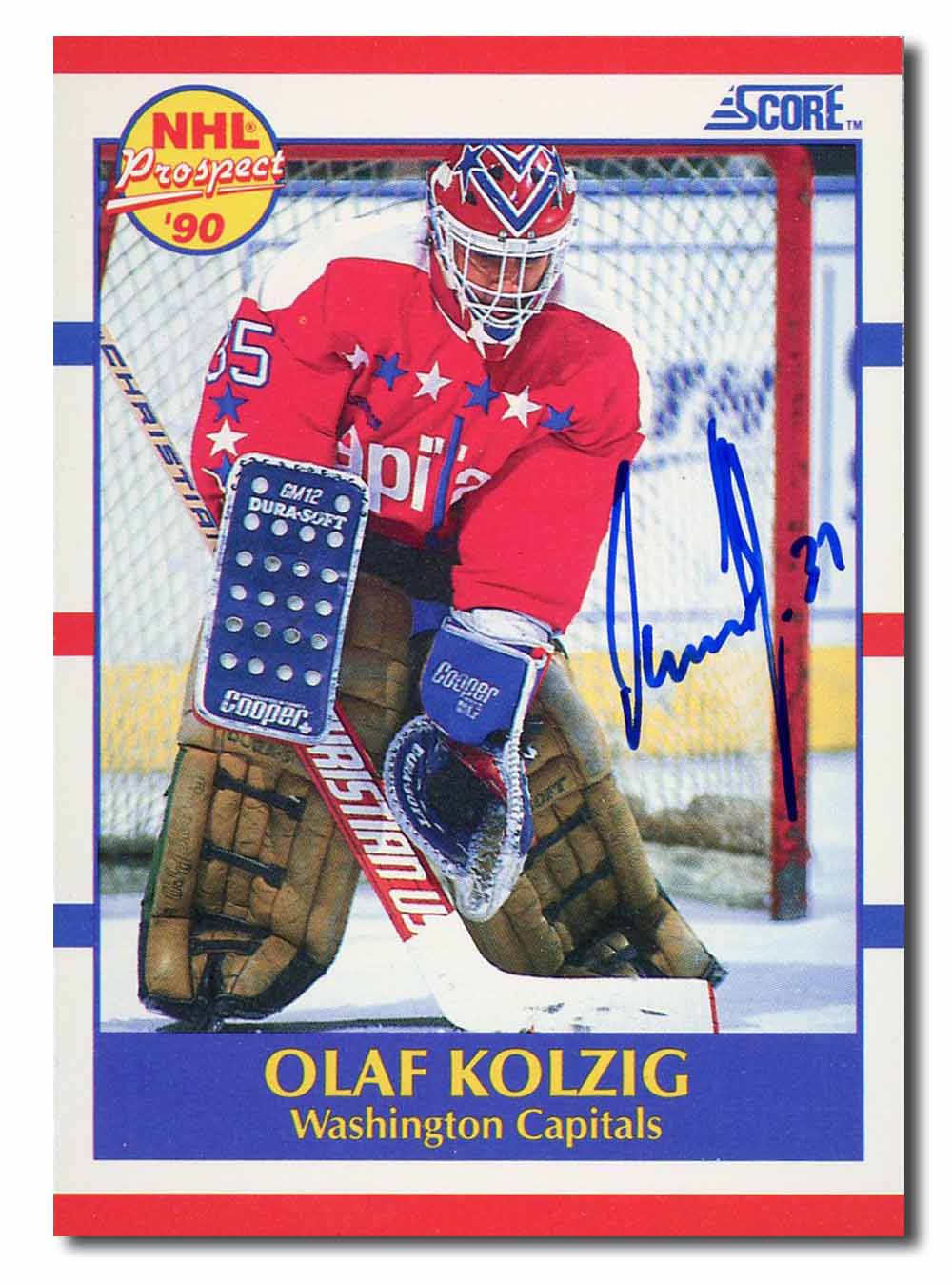 1990-91 Score Olaf Kolzig Autographed Signed Rookie Card - Washington  Capitals