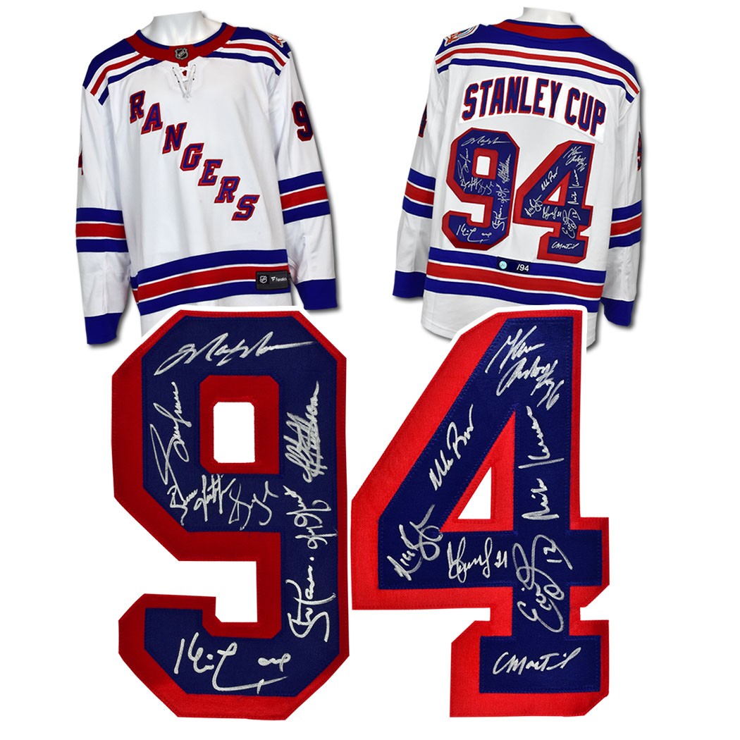 1994 New York Rangers 15 Player Team Autographed Signed Stanley Cup