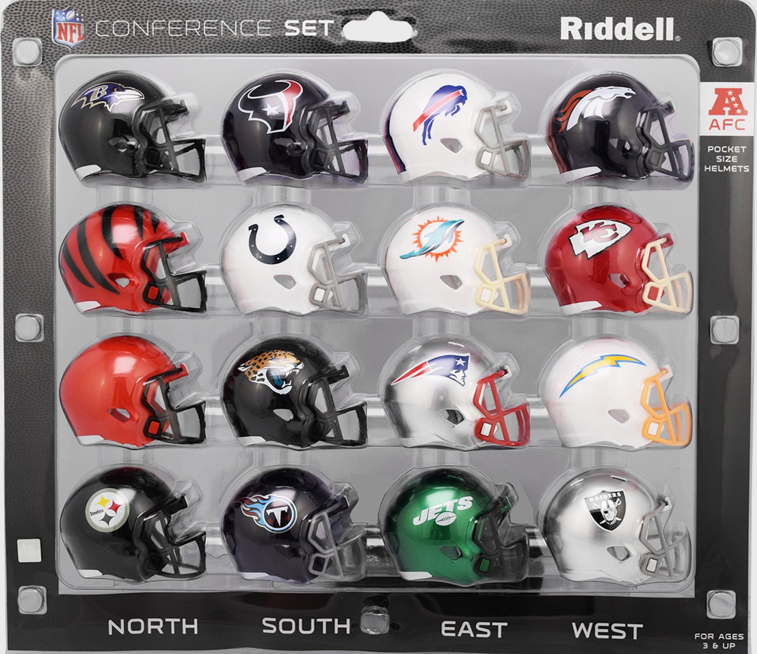 2020 Afc Conference Pocket Pro Mini Helmets Set Riddell New