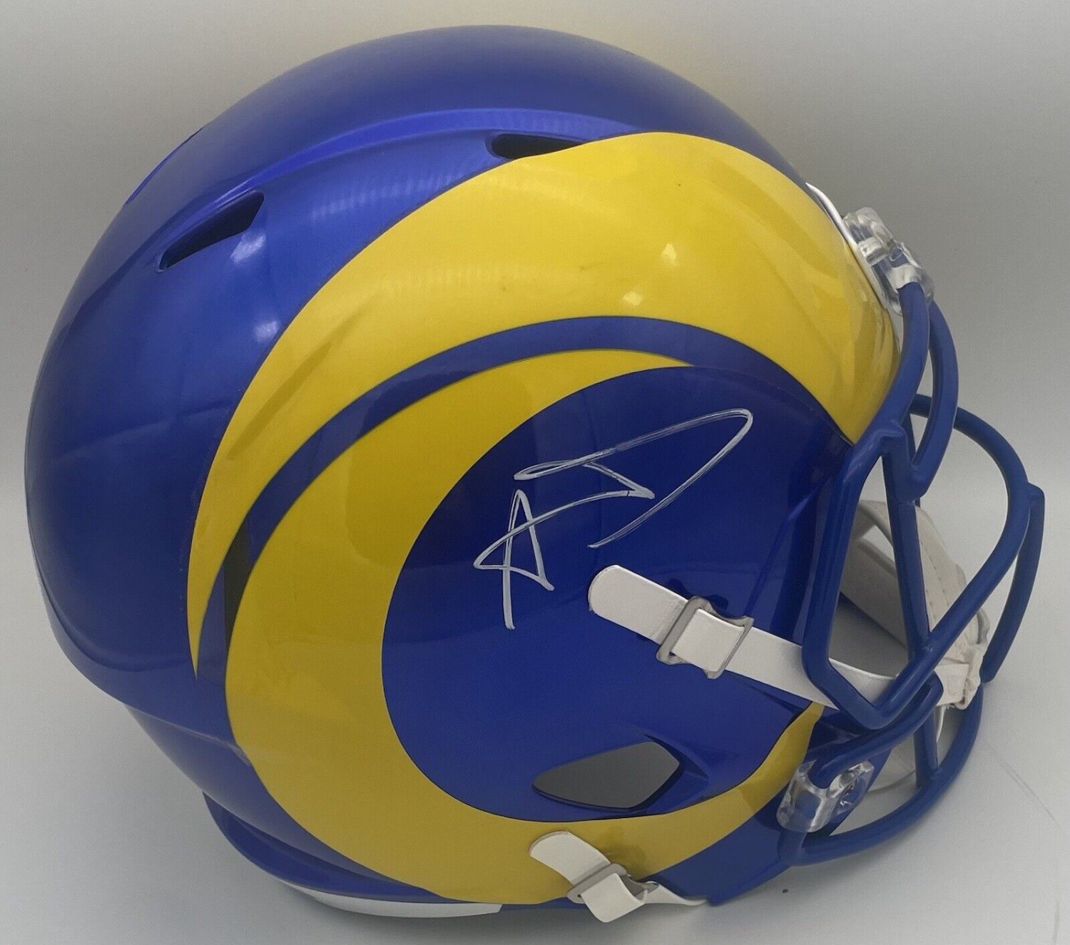 Aaron Donald Autographed Signed Los Angeles Rams Speed Fs Helmet Super Bowl  Autograph JSA