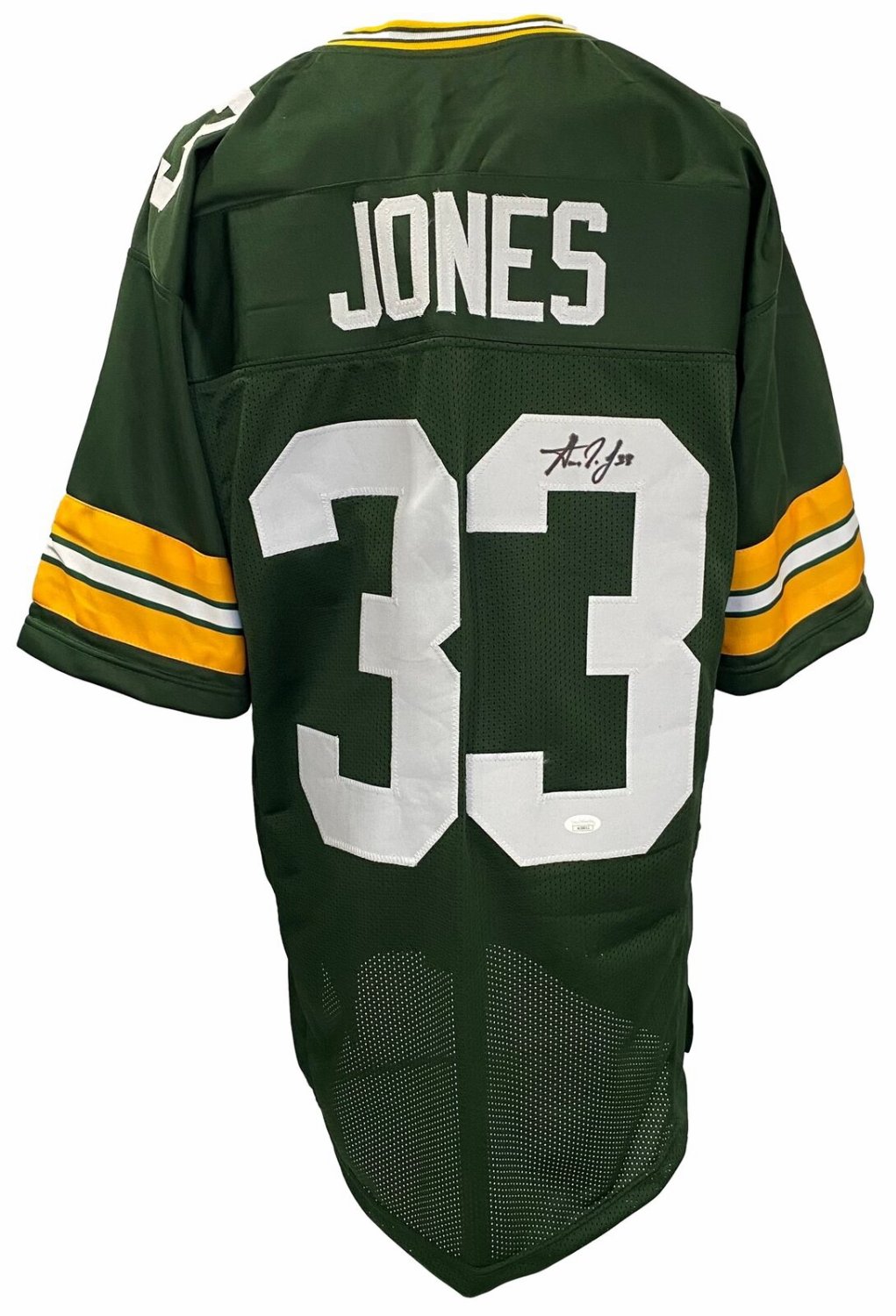 Nike Men's Green Bay Packers Aaron Jones #33 Logo Green T-Shirt