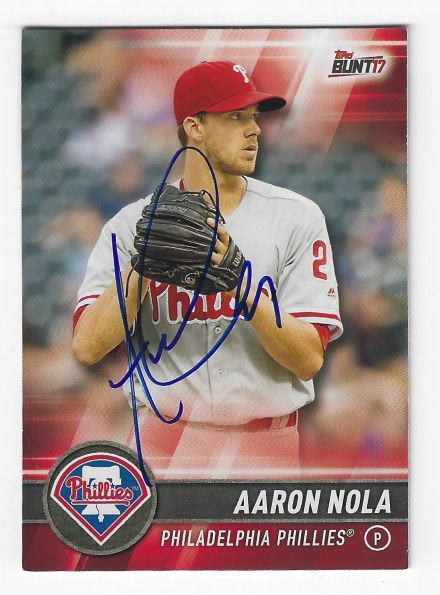 Aaron Nola Signed Baseball, Autographed Aaron Nola Baseball