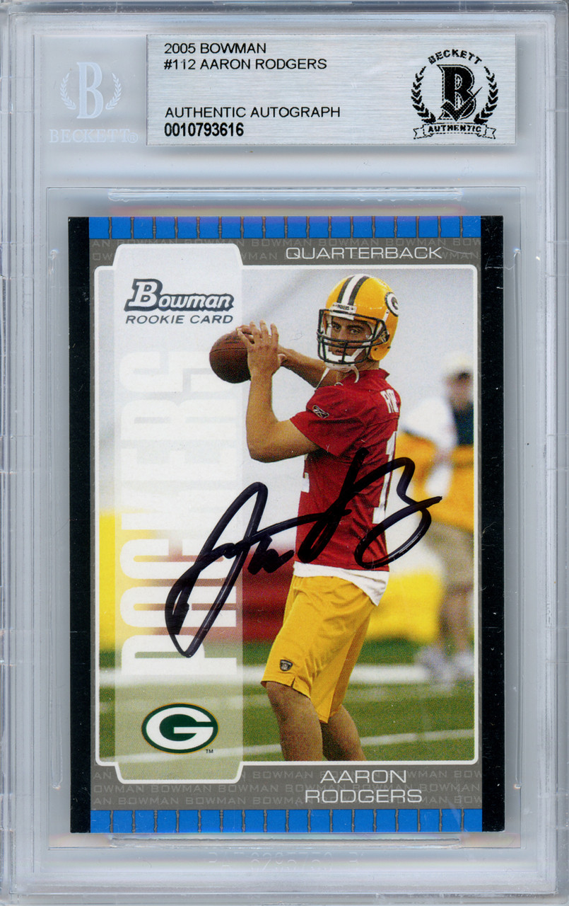 Aaron Rodgers Autographed Signed 2005 Bowman Rookie Card 112 Green Bay