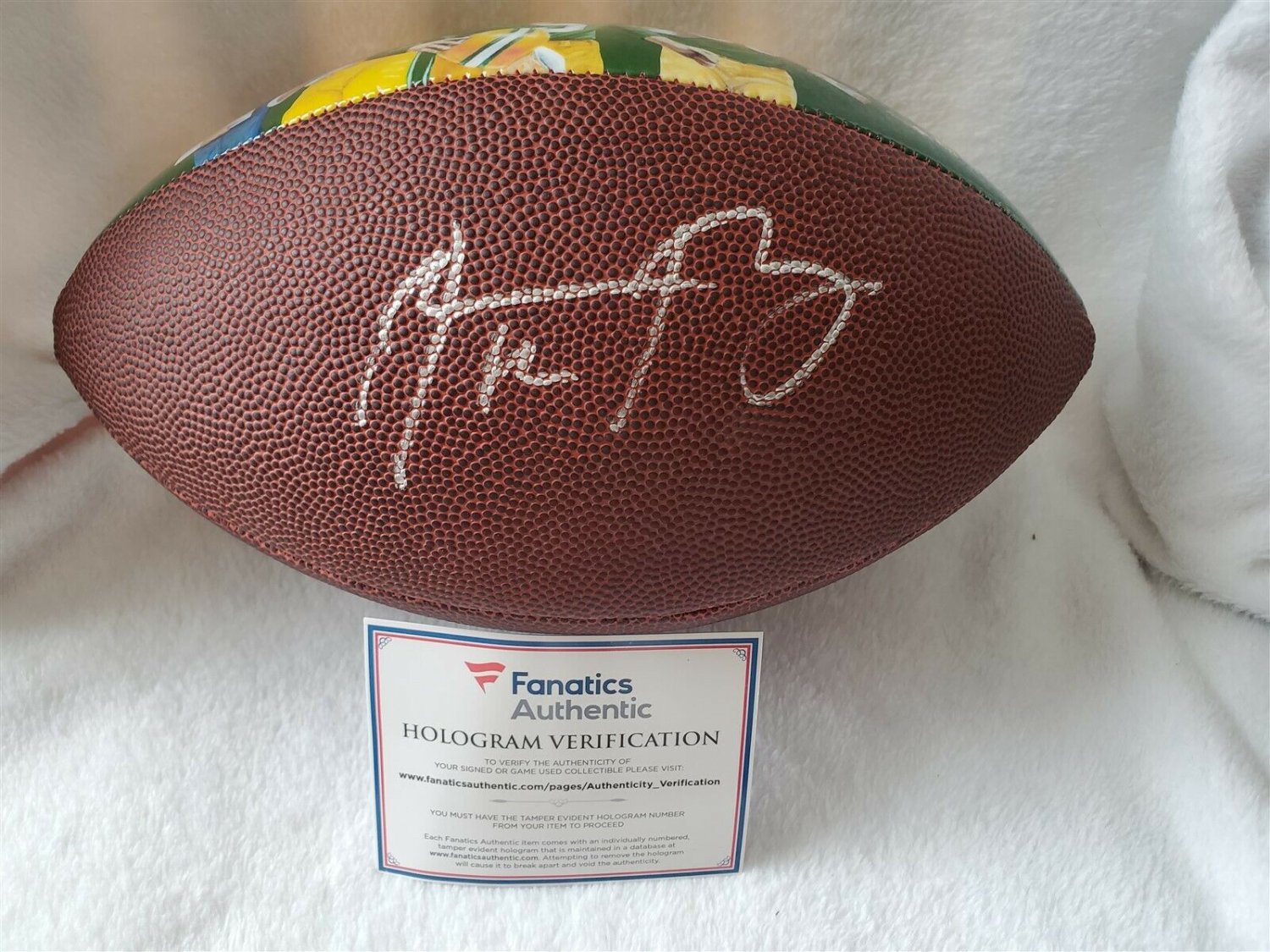 Aaron rodgers autographed football Clearance