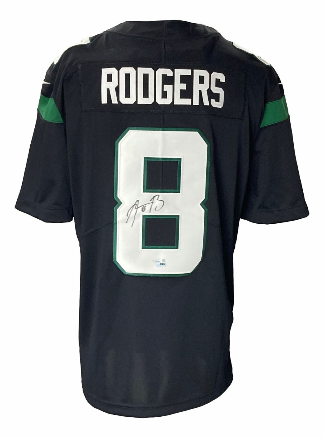 Aaron Rodgers Autographed Signed New York Jets Black Nike Limited