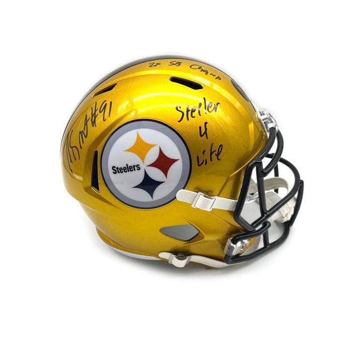 Aaron Smith Autographed Signed Pittsburgh Steelers Full Size Flash