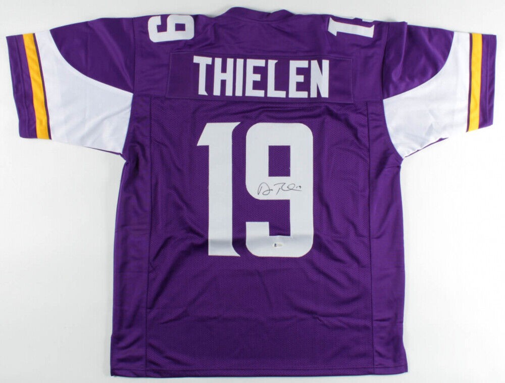 Adam Thielen Autographed Signed Vikings Jersey (Beckett Holo) Minnesota's  #1 Wide Receiver