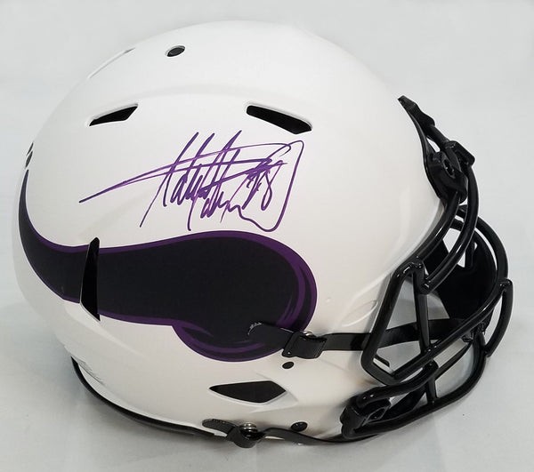 Adrian Peterson Autographed Signed Minnesota Vikings Riddell Authentic  Lunar Eclipse Helmet Beckett Witnessed