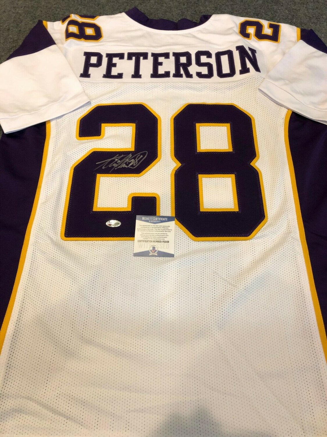 Adrian Peterson Autographed Signed Minnesota Vikings Signed Jersey ...