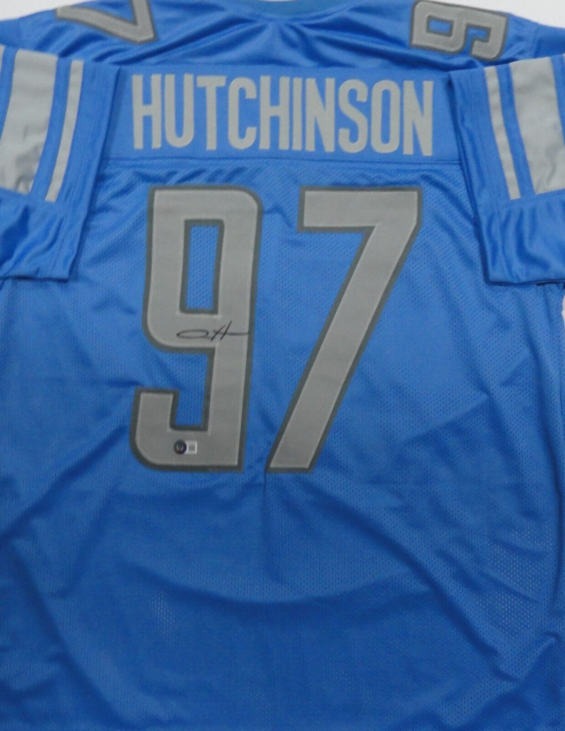 Aidan Hutchinson Signed Custom Framed Detroit Lions Jersey Display