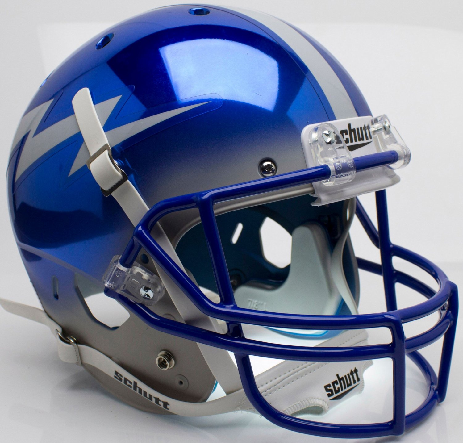 Air Force Falcons Full XP Replica Football Helmet Schutt Blue Chrome