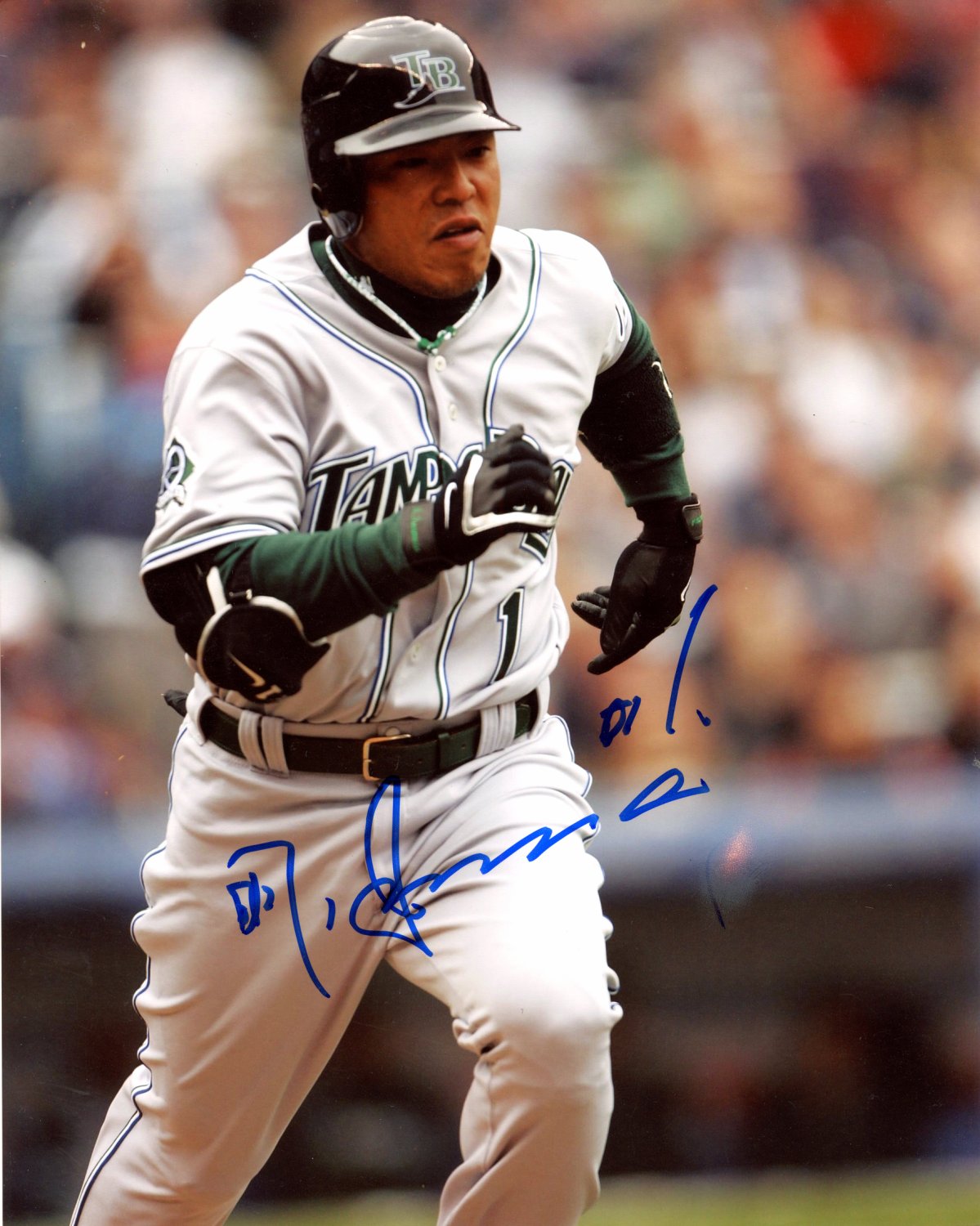 Akinori Iwamura Tampa Bay Rays Autographed Signed 8x10 Photo Certified Authentic