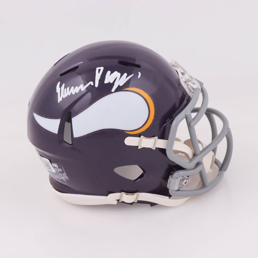 Alan Page Autographed Signed Minnesota Vikings Mini Helmet (Beckett) Purple  People Eater D.T