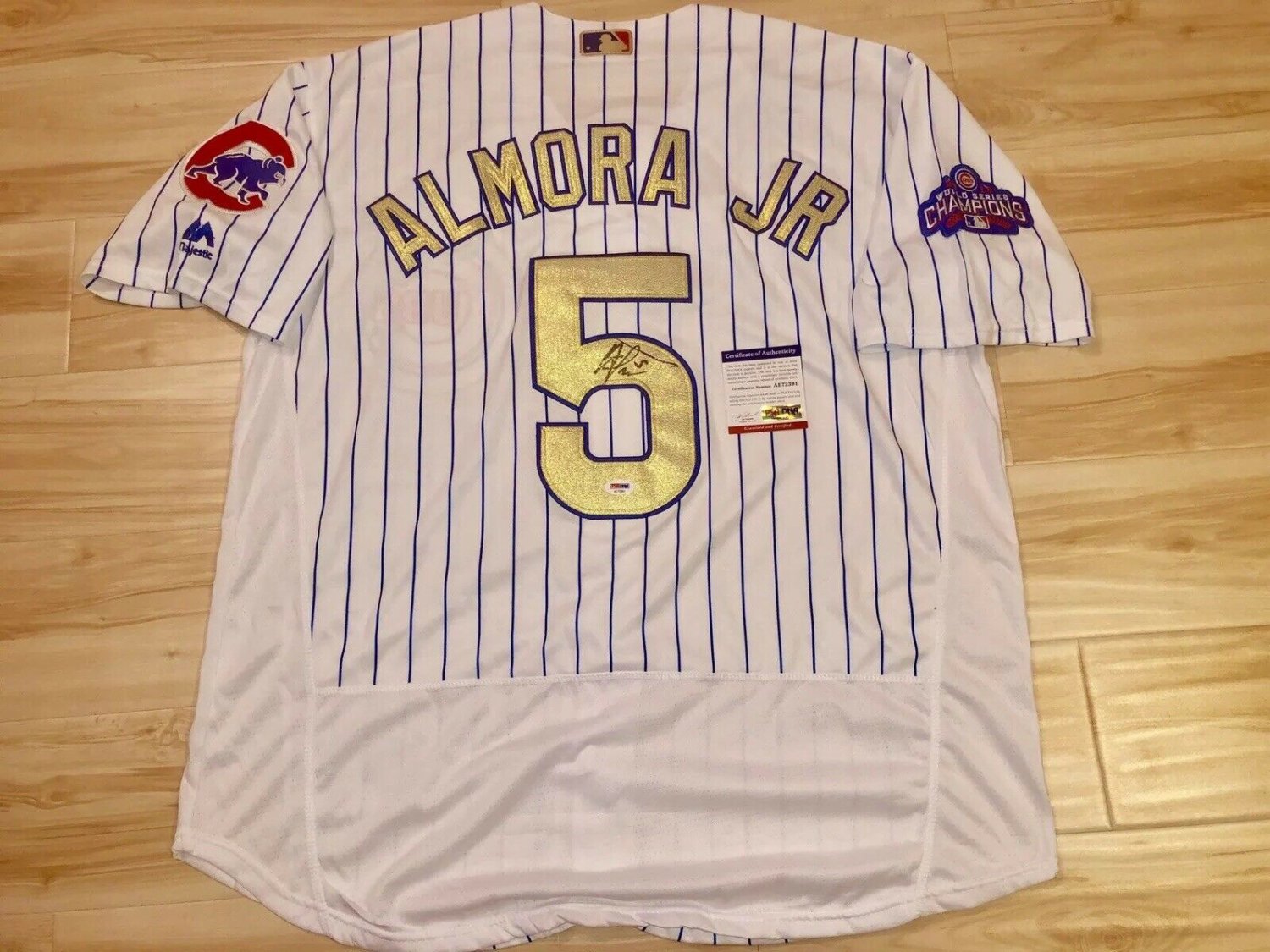 Javier Baez Signed Cubs 2016 World Series Jersey PSA COA 56 OFF