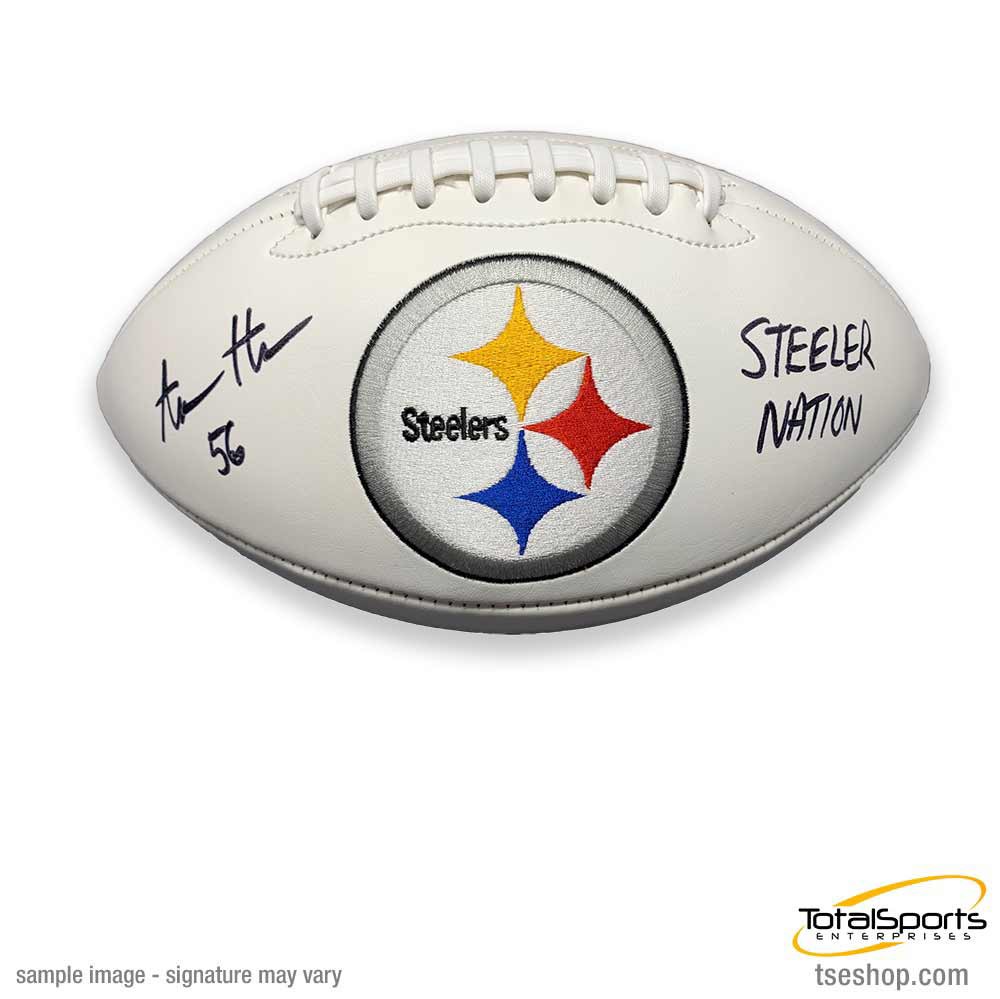 Alex Highsmith Signed Pittsburgh Steelers White Logo Football with Steeler Nation