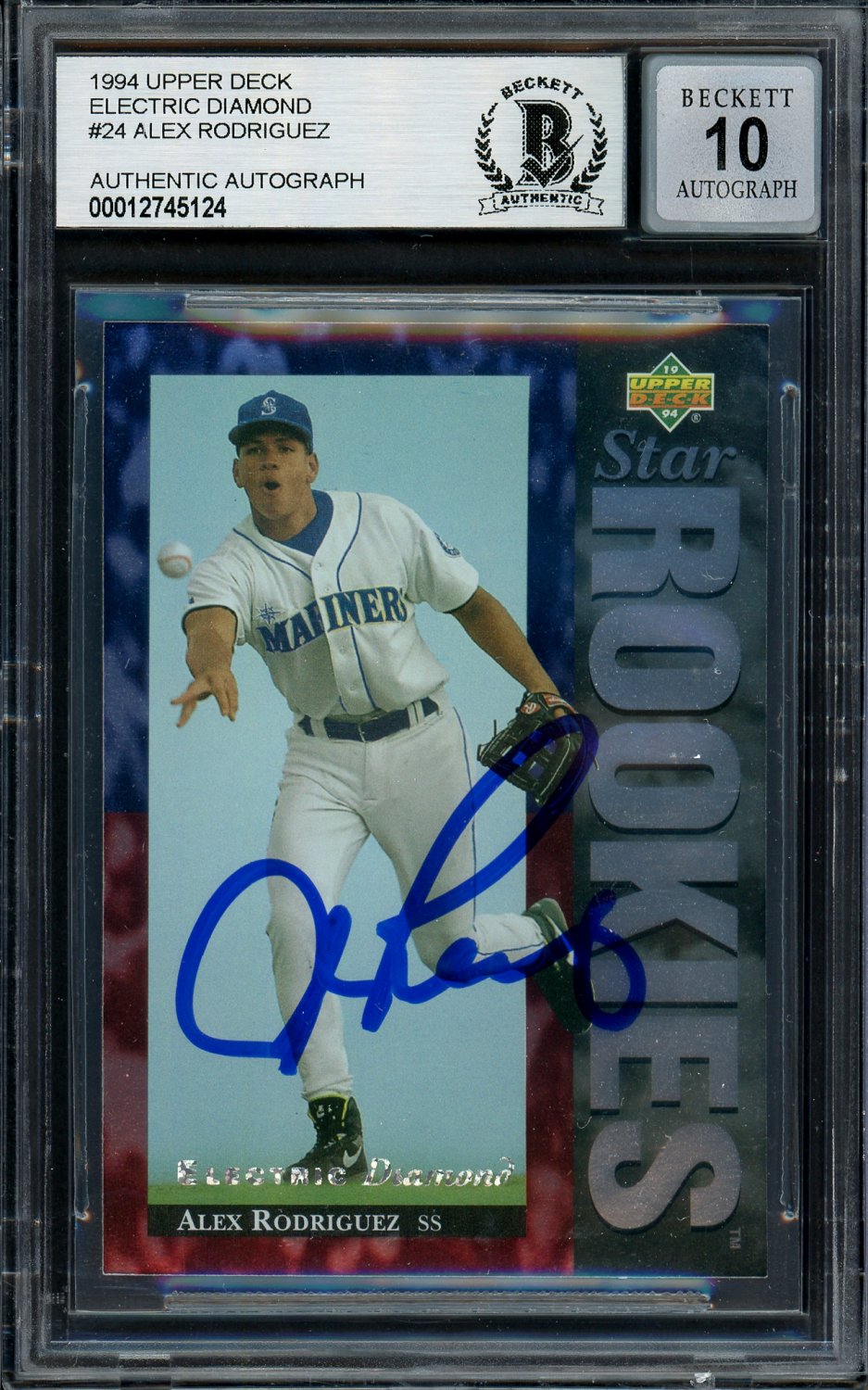 Shop Alex Rodriguez Seattle Mariners Autographed 1994 Upper Deck Rookie  Card #24 Auto Grade Gem Mint 10