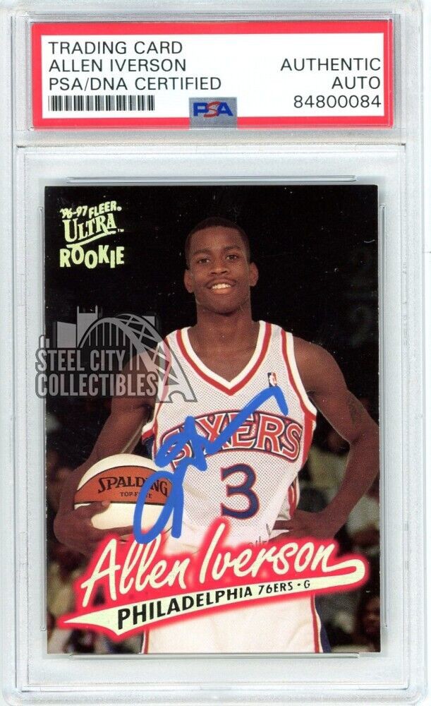 Philadelphia 76ers Allen Iverson Autographed Blue Authentic