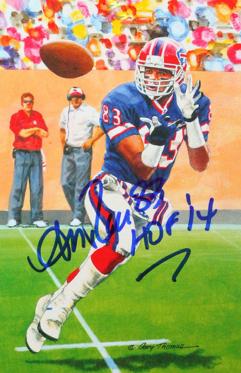 Andre Reed Autographed Signed Buffalo Bills Goal Line Art Card