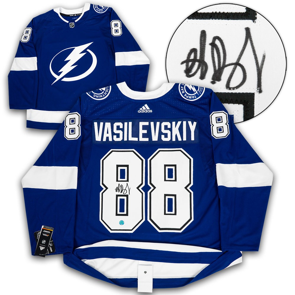 Andrei Vasilevskiy Tampa Bay Lightning Autographed Signed Adidas Authentic Hockey Jersey