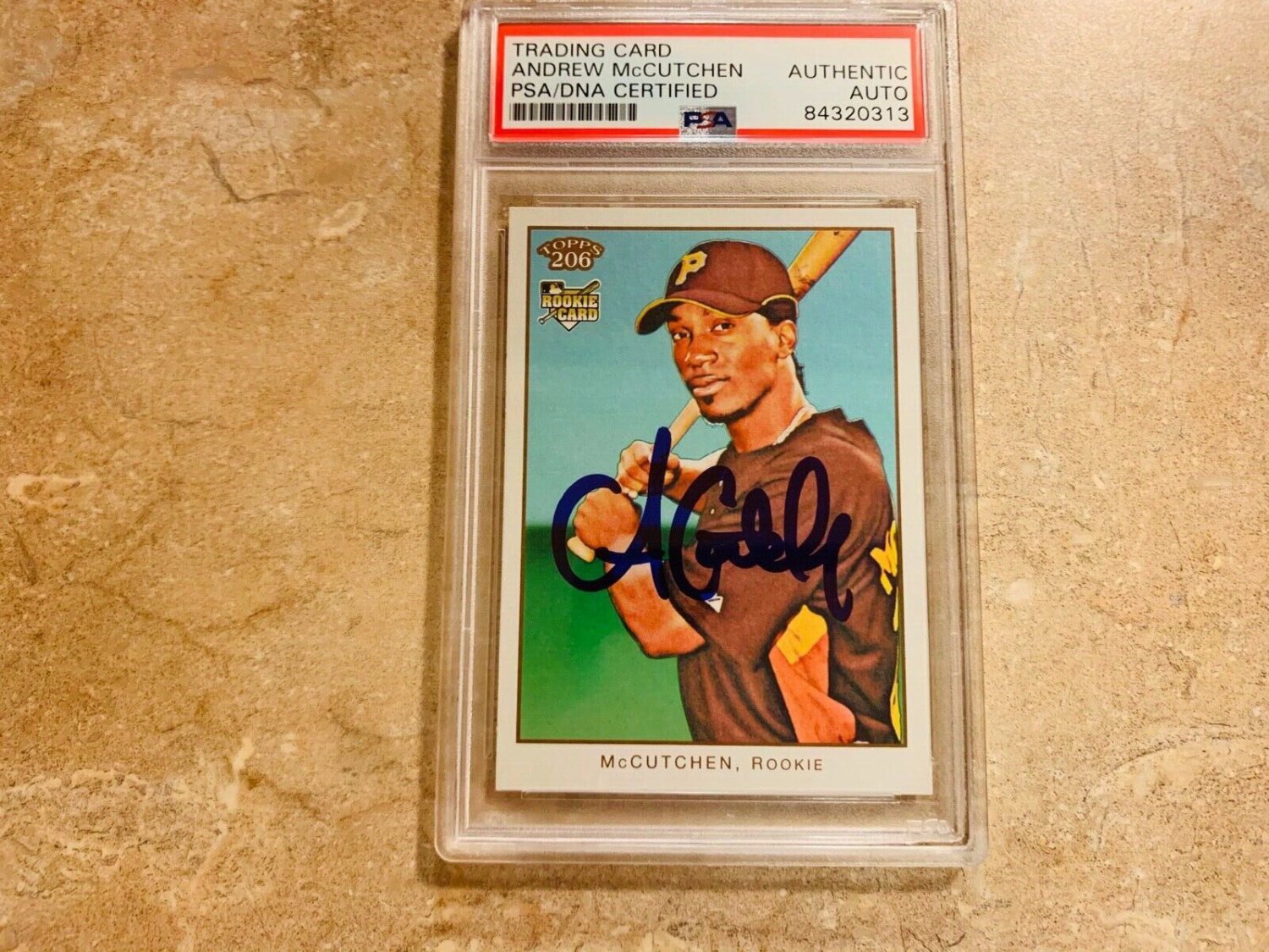 Andrew Mccutchen Autographed Signed Pirates Topps Rookie Card PSA Slabbed  Certified