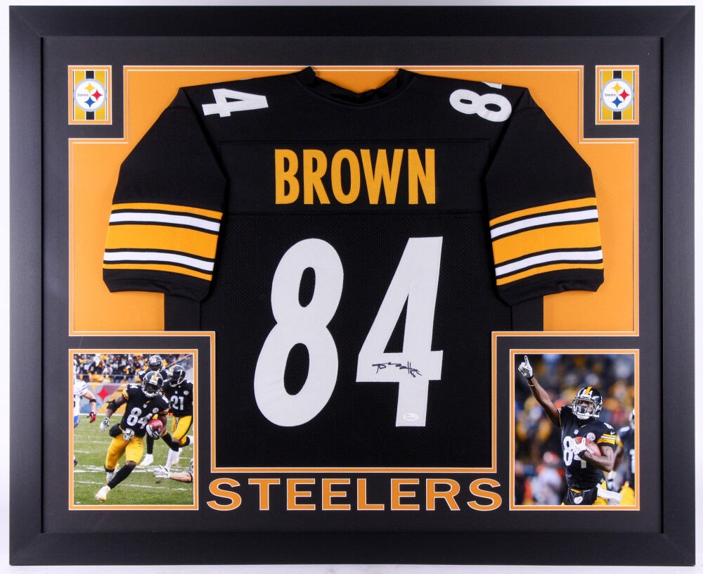 Antonio Brown Autographed Signed Steelers 35X43 Custom Framed