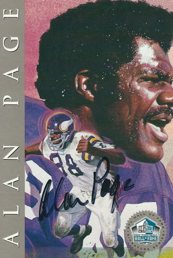 Autographed Signed Alan Page Minnesota Vikings Ron Mix Hall Of Fame