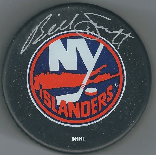 Autographed Billy Smith New York Islanders Puck 