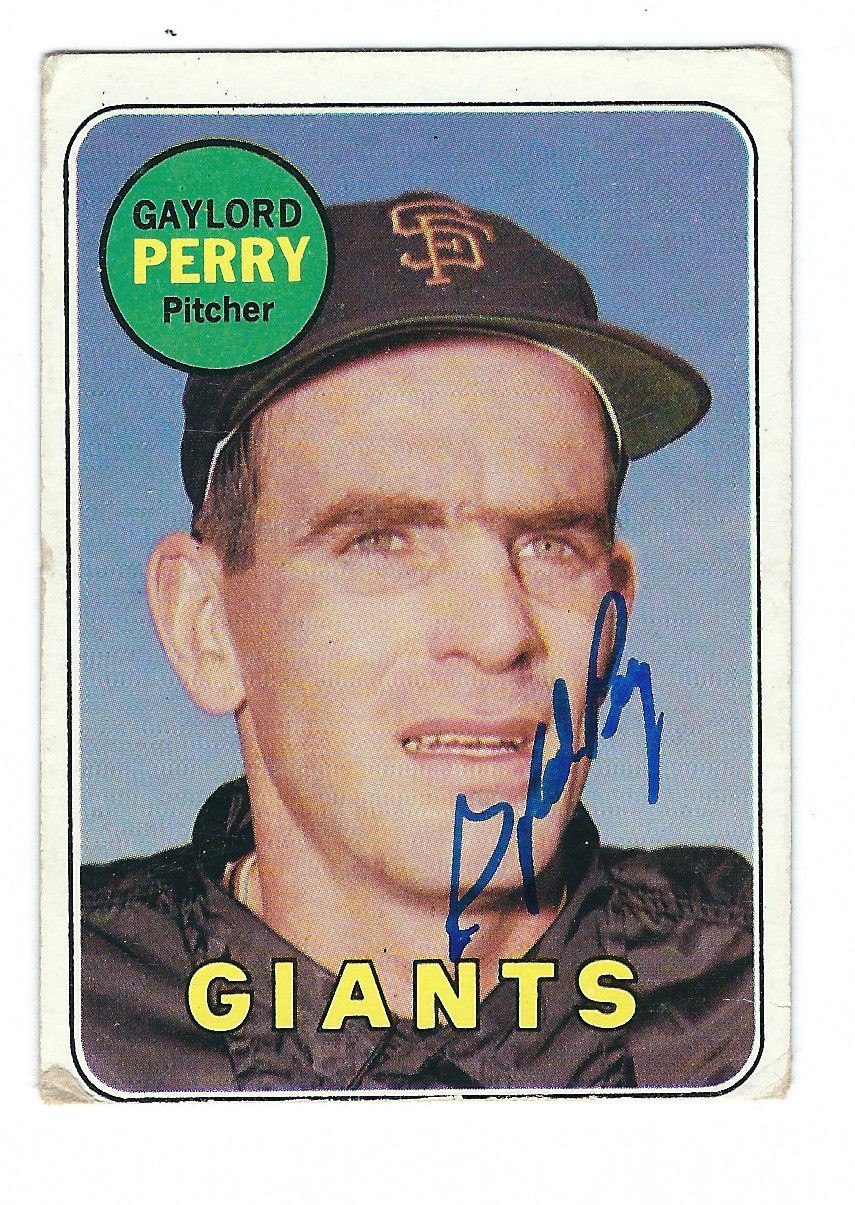 Autographed Signed Gaylord Perry 1969 Topps Card Certified Authentic