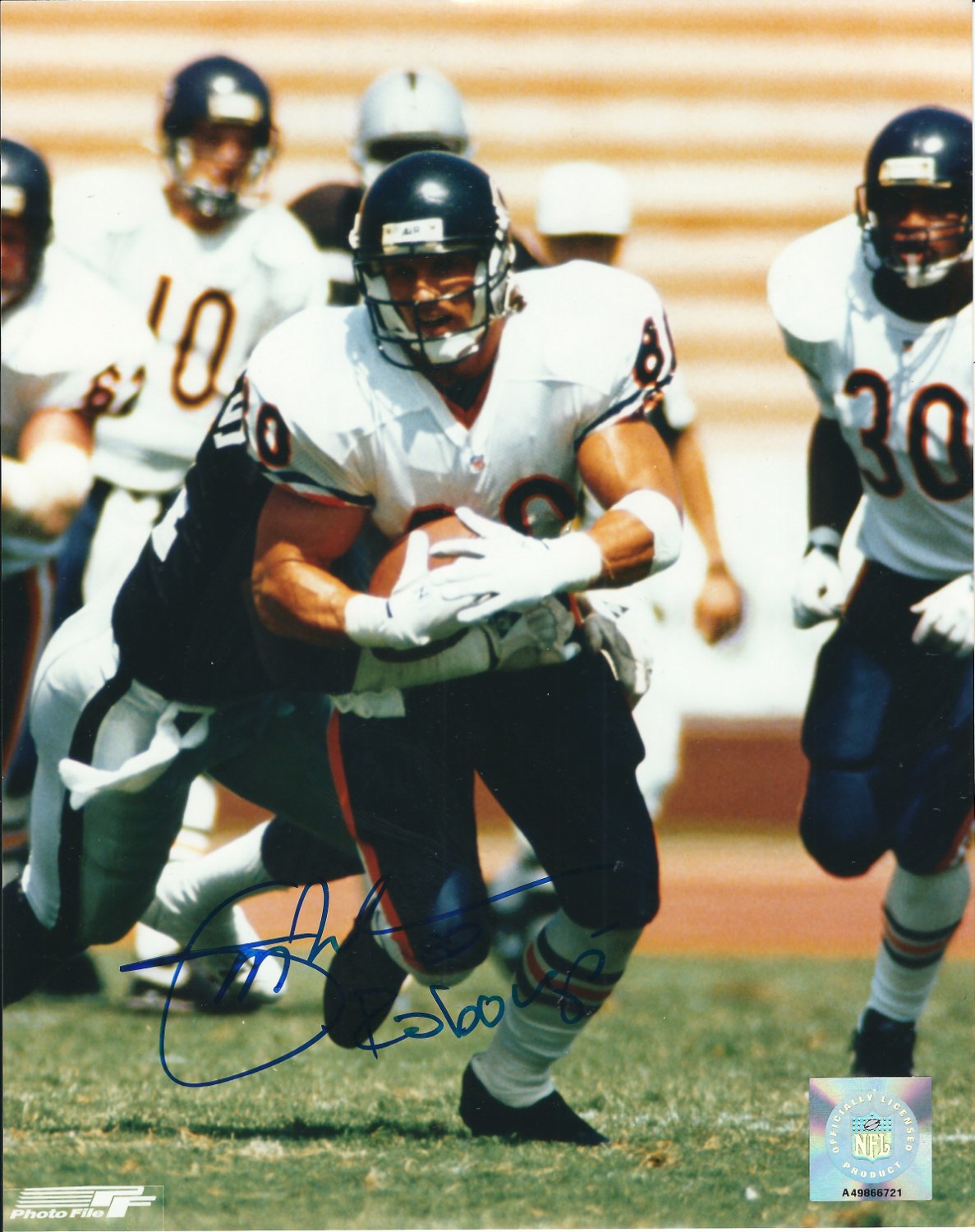 Autographed Signed James Thornton 8X10 Chicago Bears Photo
