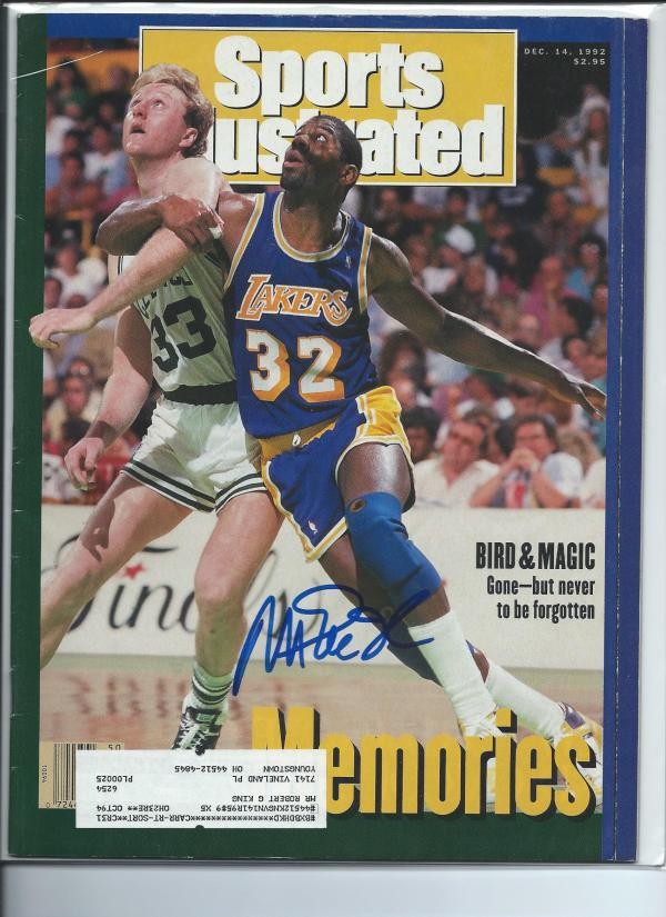 Autographed Signed Magic Johnson Los Angeles Lakers Sports Illustrated Magazine Certified Authentic