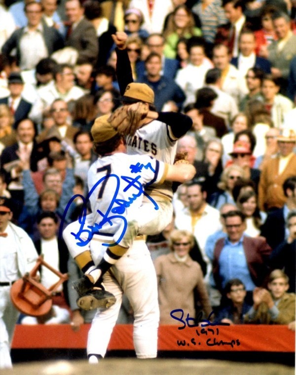 Autographed Steve Blass & Bob Robertson 8x10 Pittsburgh Pirates Photo 