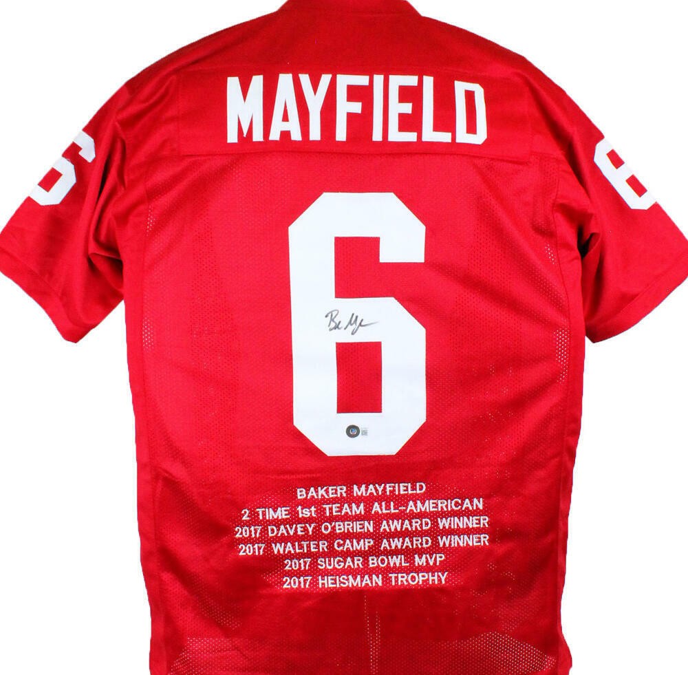 baker mayfield autographed jersey