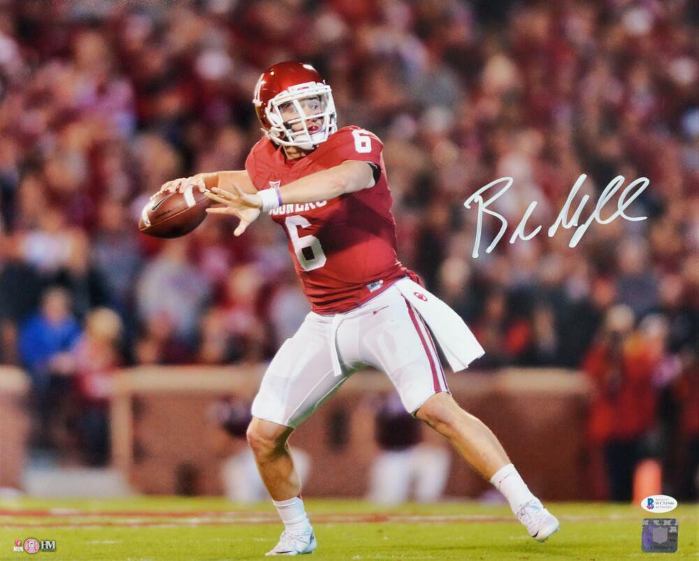 Baker Mayfield Autographed Signed Oklahoma Sooners 16X20 Hm Passing  Photo-Beckett W Auth