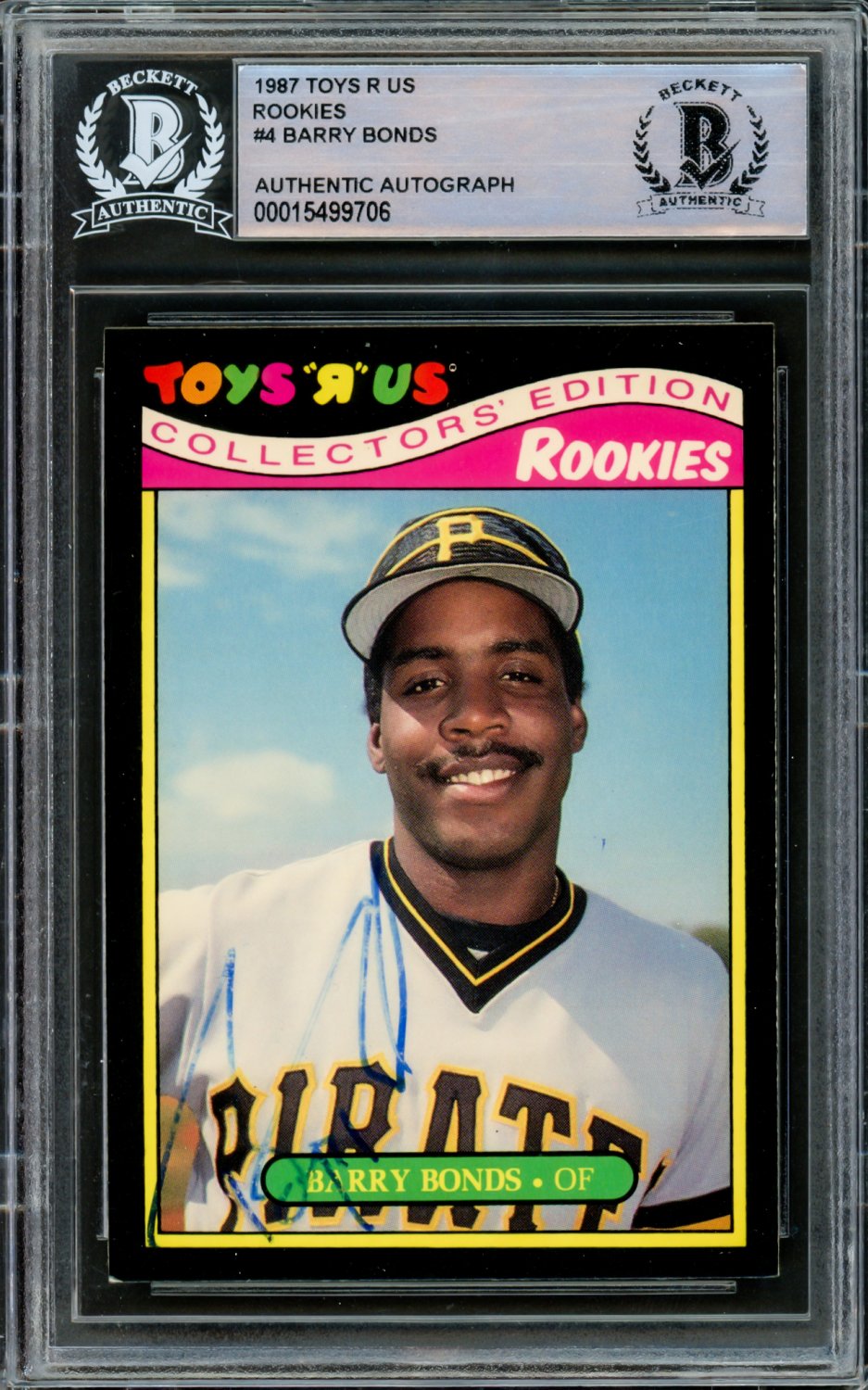 Barry Bonds Autographed Signed 1987 Topps Toys R Us Rookie Card #4