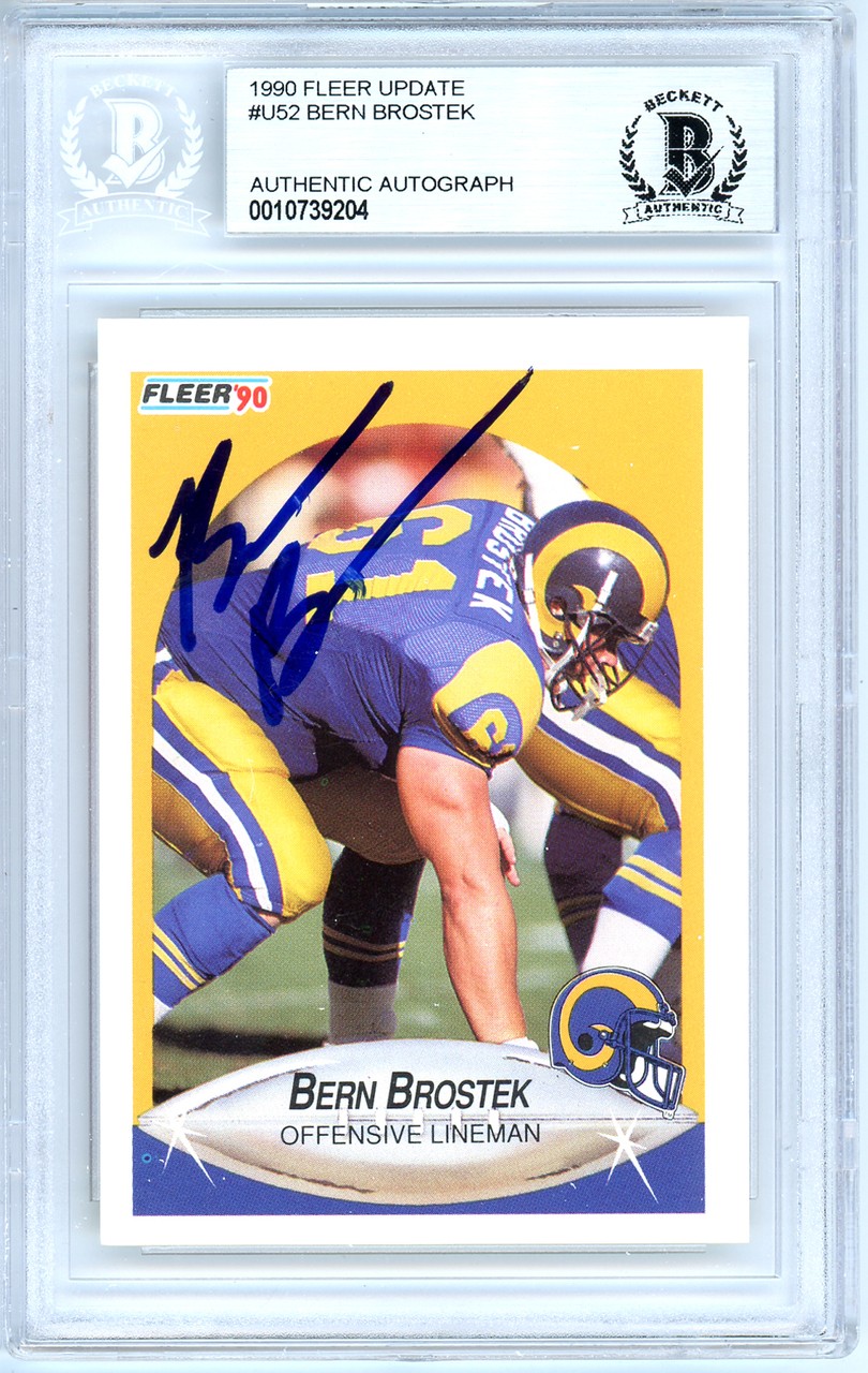 Bern Brostek Autographed Signed 1990 Fleer Rookie Card U52 Los