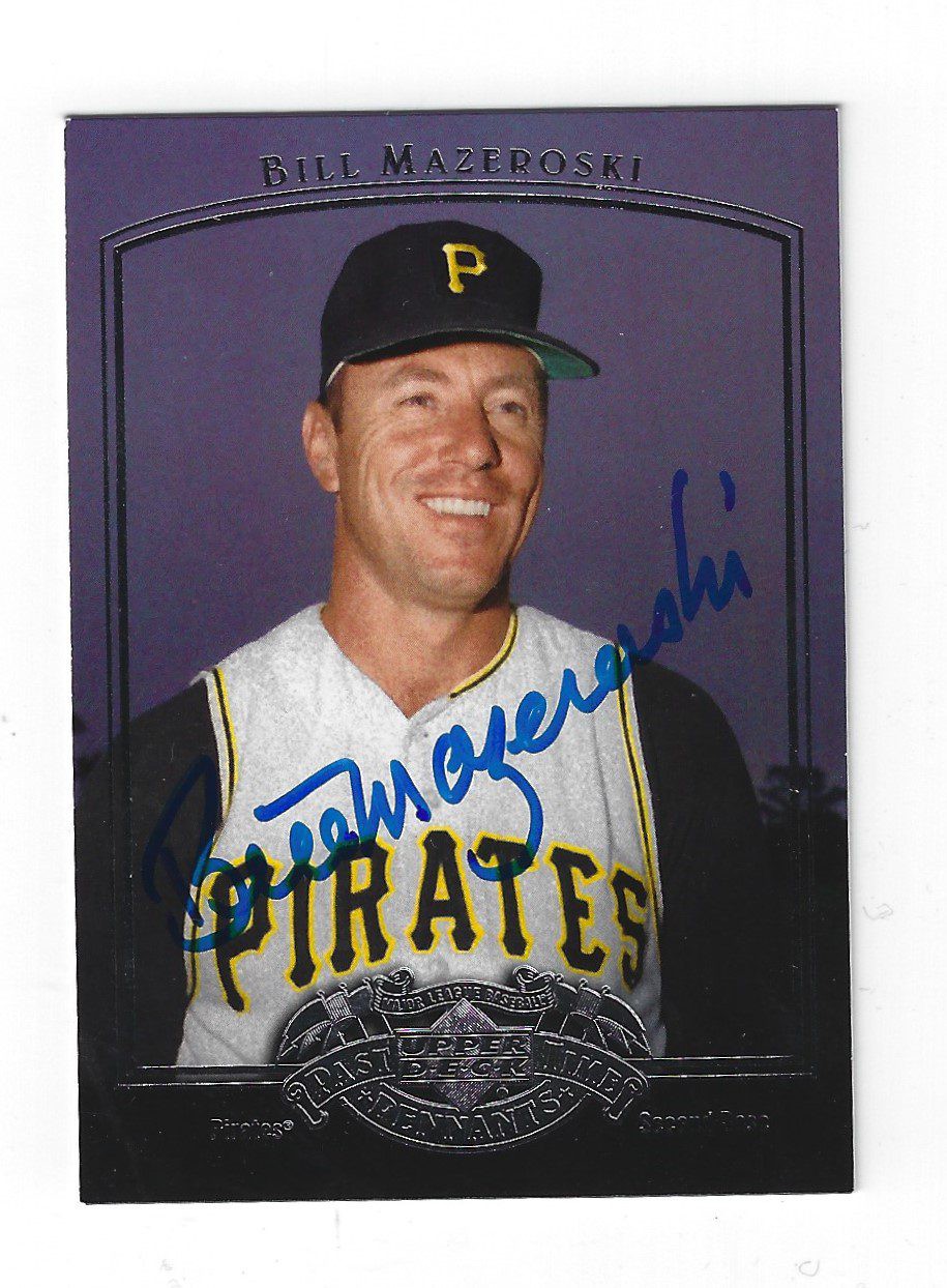 Bill Mazeroski Autographed Signed 2005 UDA Past Time Pennants Card -  Autographs