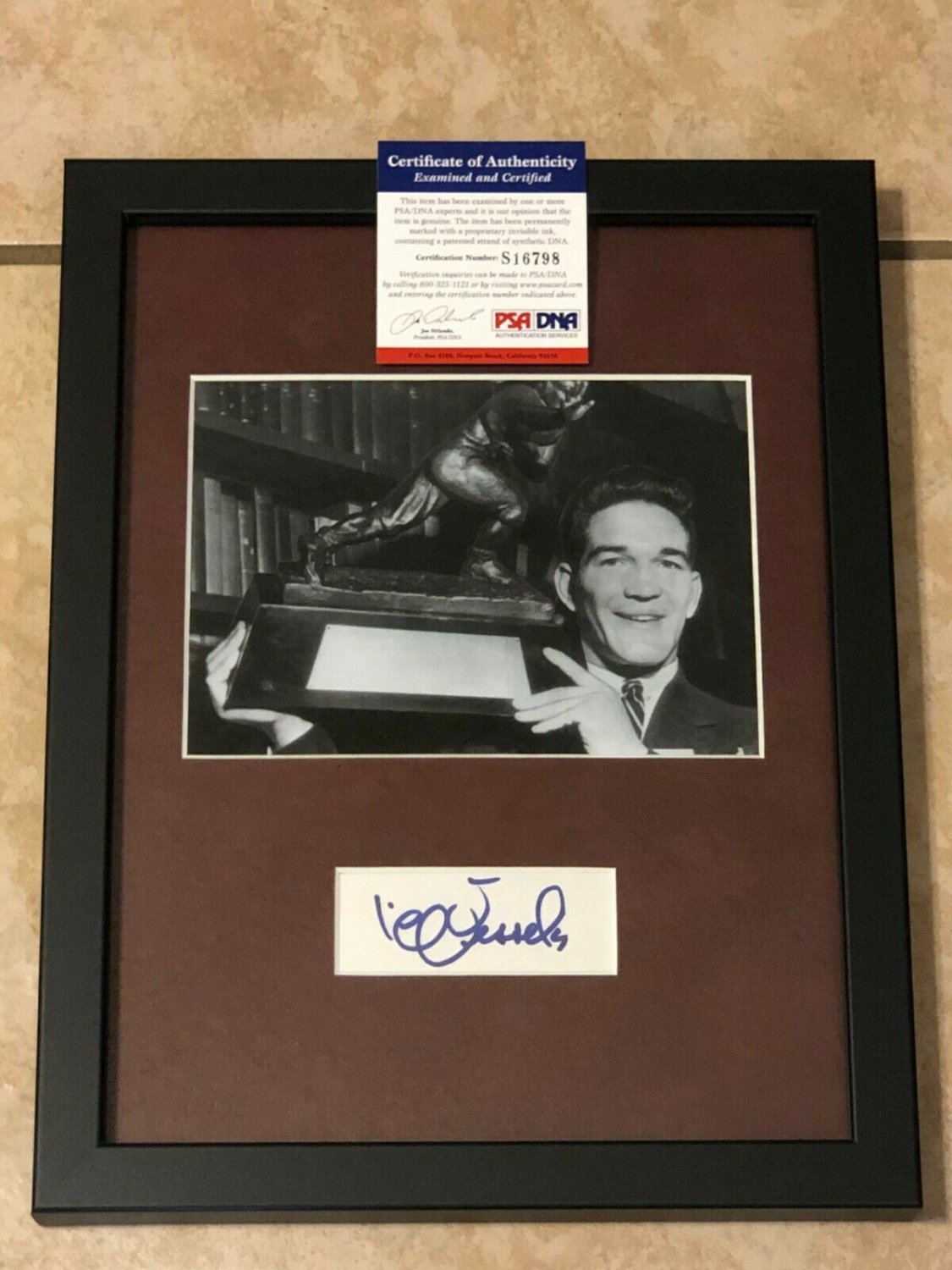 Billy Vessels Autographed Signed Ou Oklahoma Sooners Heisman Autograph