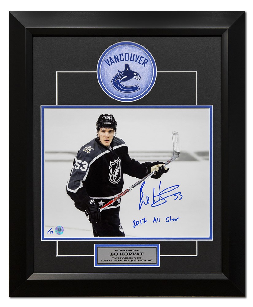 Bo Horvat 2017 All-Star Game Autographed Signed with 2017 All-Star Note ...