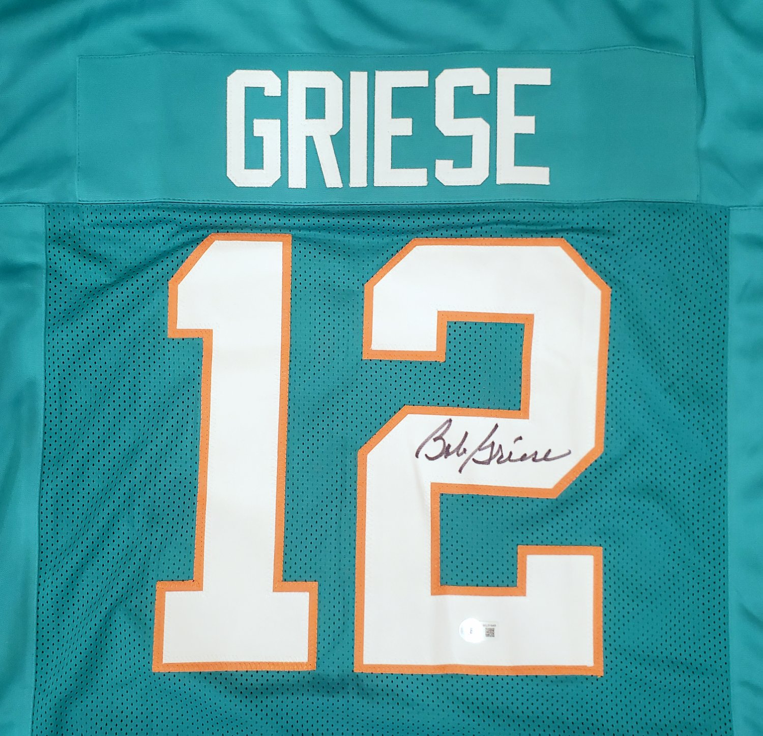 Bob Griese Signed Custom Framed Jersey Display (Beckett)